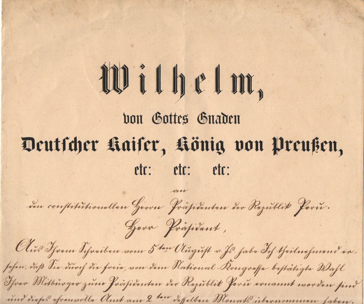 (1797-1888, King of Prussia and first German Emperor) — Sophie Dupré Autographs