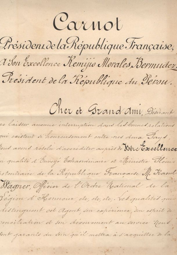 (Sadi, 1837-1894, President of France from 1887 till assassinated) — Sophie Dupré Autographs