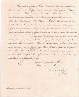 (1790-1865, uncle of Queen Victoria, from 1831 King of the Belgians) — Sophie Dupré Autographs