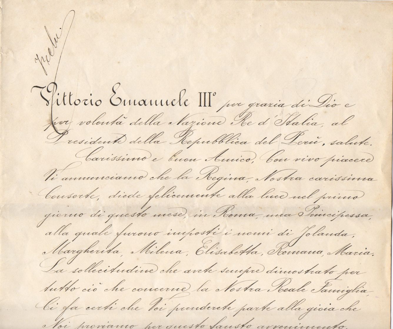 (1869-1947, King of Italy 1900-1946) — Sophie Dupré Autographs