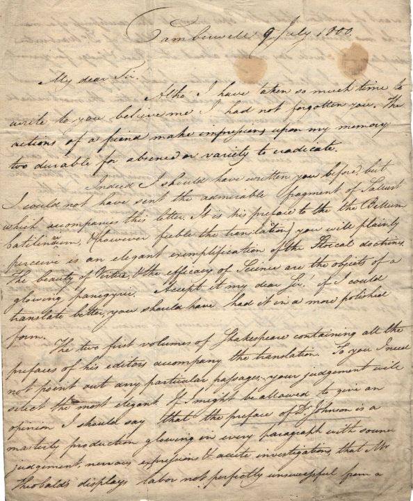 (J., of Camberwell) — Sophie Dupré Autographs