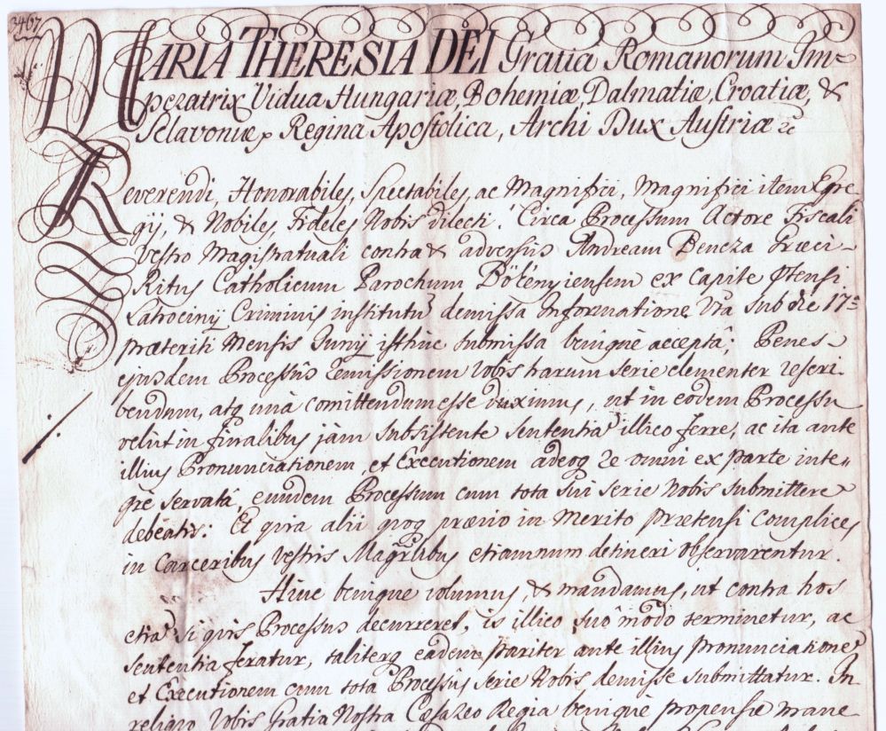 (Archduchess of Austria, 1717-1780, Holy Roman Empress and Dowager Empress 1745-1780, Queen of Hungary) — Sophie Dupré Autographs