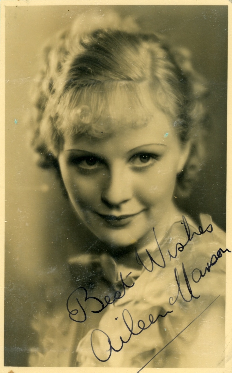 (Aileen, 1912-1939, British Film Actress) — Sophie Dupré Autographs