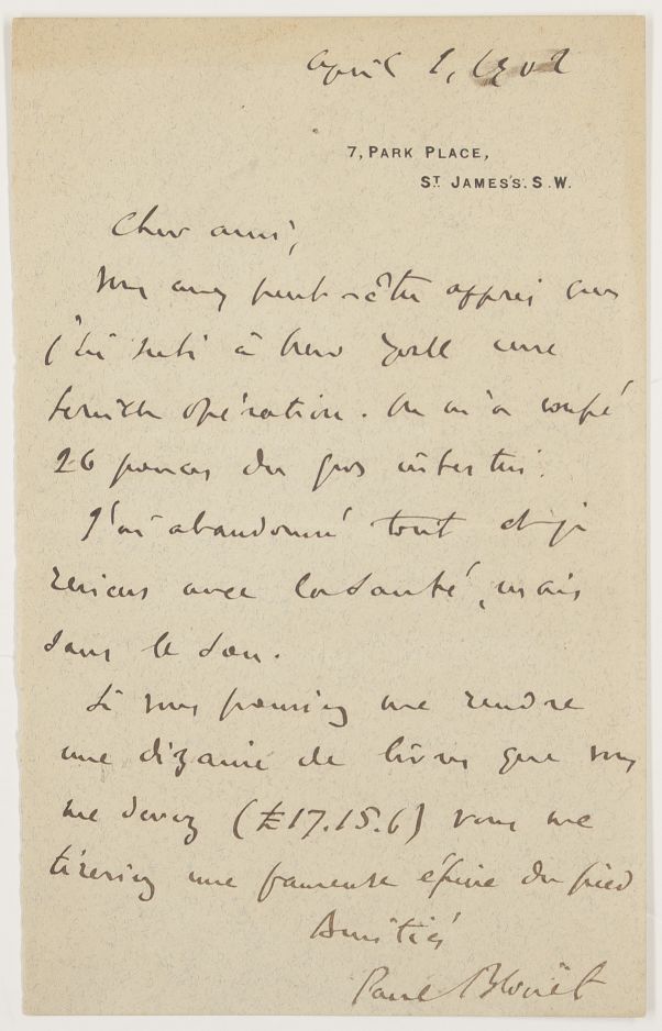 (Paul, 1848-1903, French Author, Journalist and Lecturer under the pseudonym Max O'Rell) — Sophie Dupré Autographs