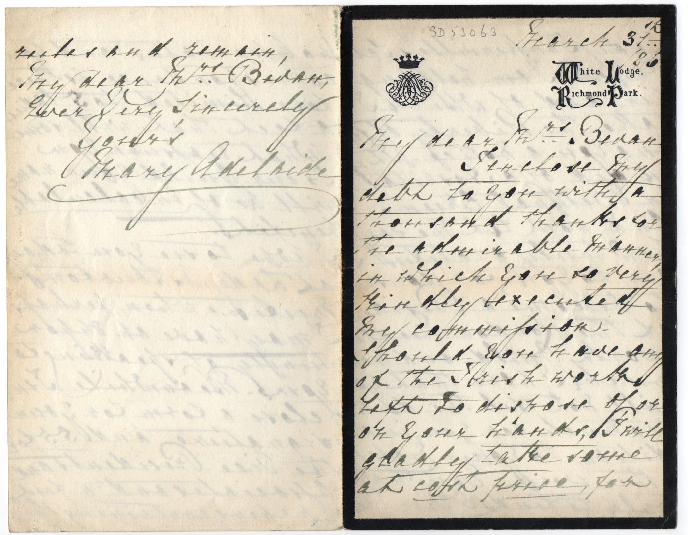 (Duchess of Teck, 1833-1897, Queen Mary's Mother) — Sophie Dupré Autographs