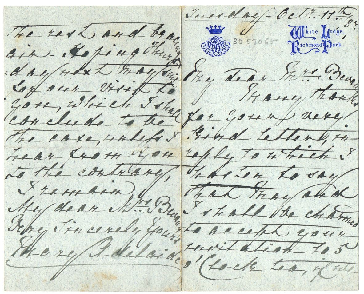 (Duchess of Teck, 1833-1897, Queen Mary's Mother) — Sophie Dupré Autographs