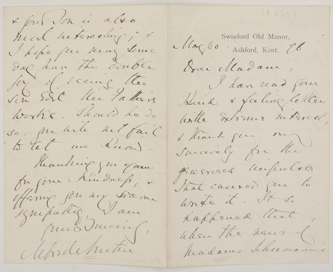 (Alfred, 1835-1913, Poet Laureate) — Sophie Dupré Autographs