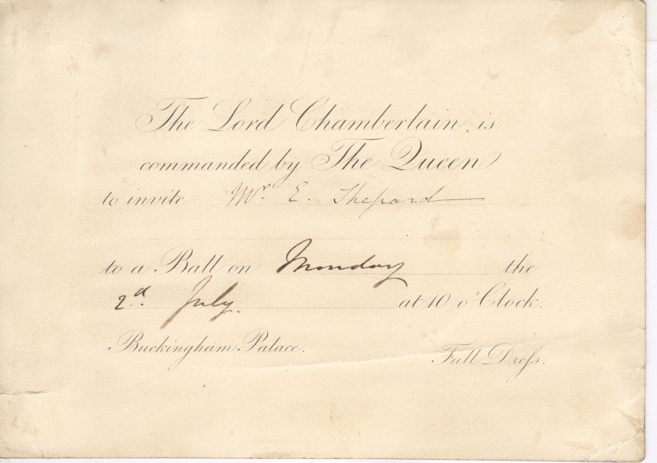 (1819-1901, Queen of Great Britain)] — Sophie Dupré Autographs