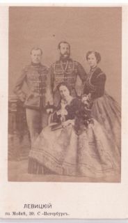 ('The Liberator', 1818-1881, Emperor of Russia from 1855) and his wife MARIA ALEXANDROVNA (of Hesse-Darmstadt, 1824-1880), their son ALEXANDER (1845-1894, Emperor of Russia from 1881) & his wife MARIA FEODOROVNA (Princess Marie Dagmar (1847-1928), sister of Queen Alexandra of Britain)] — Sophie Dupré Autographs