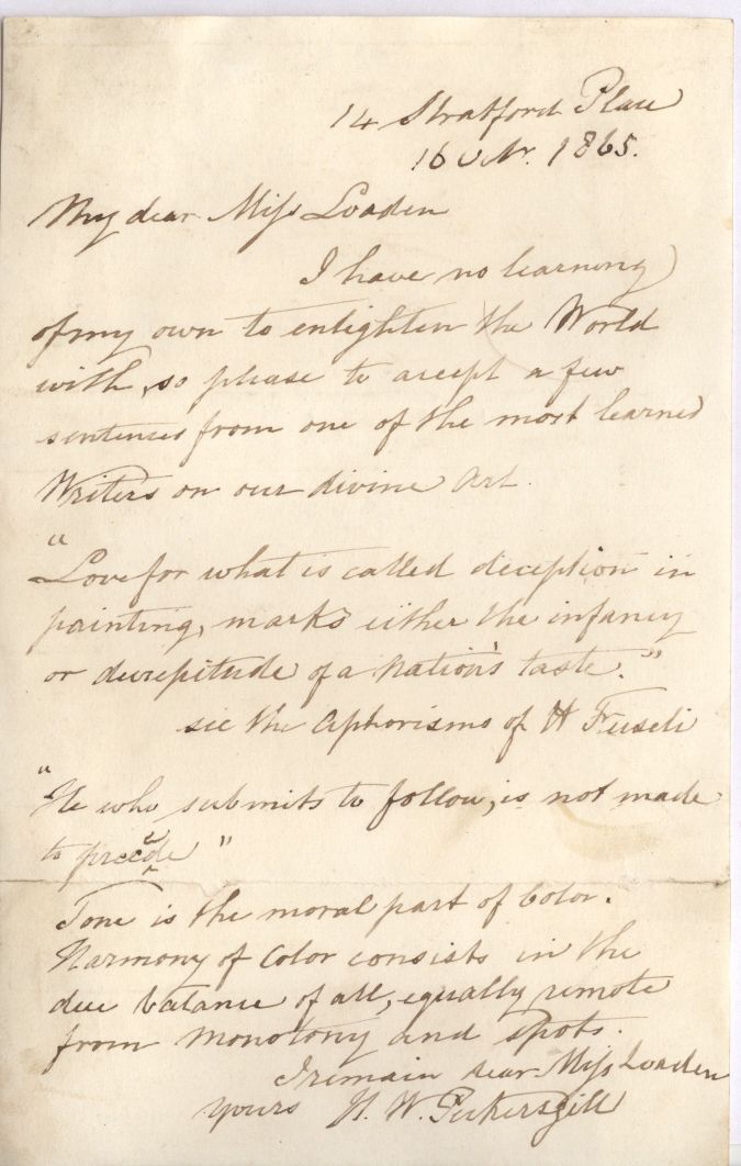 (Henry William, 1782-1875, R.A., Portrait Painter) — Sophie Dupré Autographs