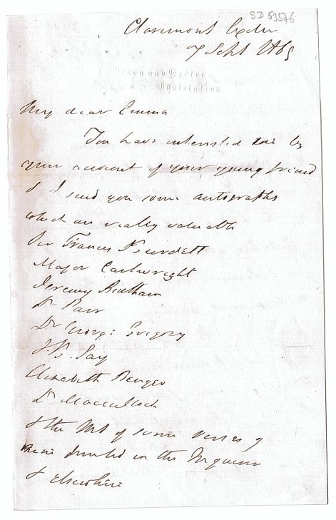 (Sir John, 1792-1872, M.P., F.R.S., Linguist, Governor and Ambassador, opened up trade with King Mongkut of Siam, favourite pupil of Jeremy Bentham) — Sophie Dupré Autographs