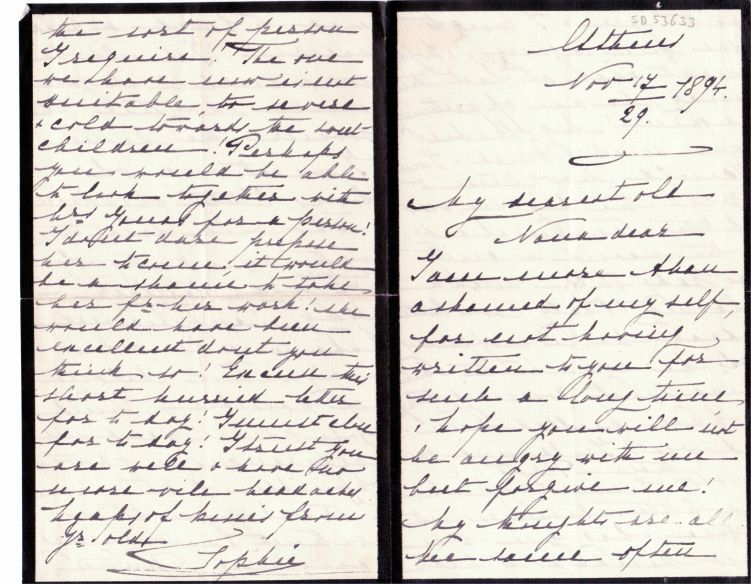 (Dorothea Ulrike Alice, 1870-1932, Princess of Prussia, daughter of Emperor Friedrich III, wife, 1889, of King Constantine I of Greece) — Sophie Dupré Autographs