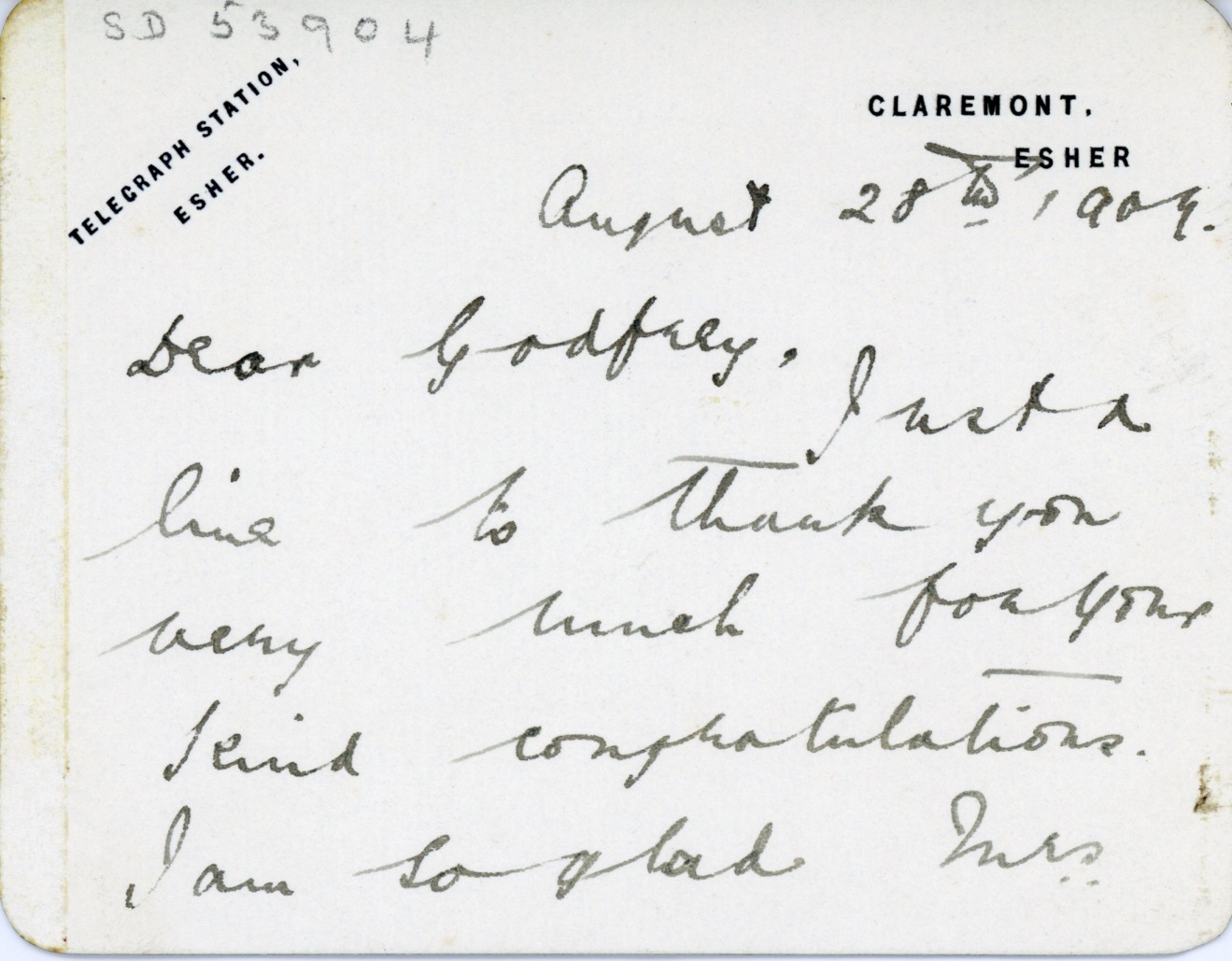 (Prince Alexander of Teck, 1874-1957, Queen Mary's Brother, Governor General of Canada, husband of Princess Alice, from 1917 Earl of) — Sophie Dupré Autographs