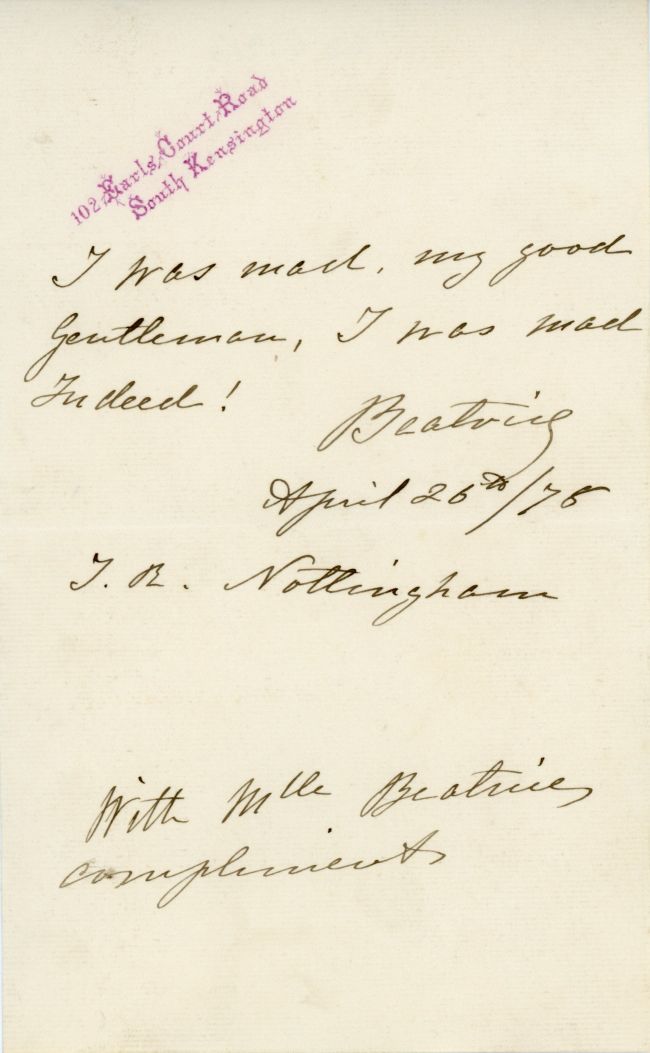 (Mademoiselle, Actor Manageress) — Sophie Dupré Autographs