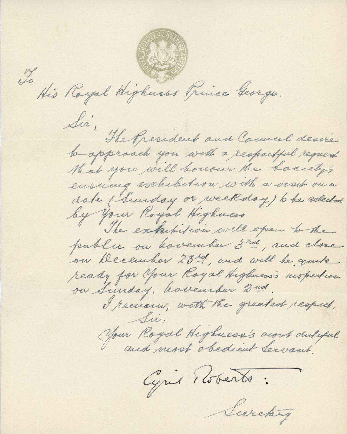 (Duke of Kent, 1902-1942, Son of George V, Uncle of Elizabeth II)] — Sophie Dupré Autographs