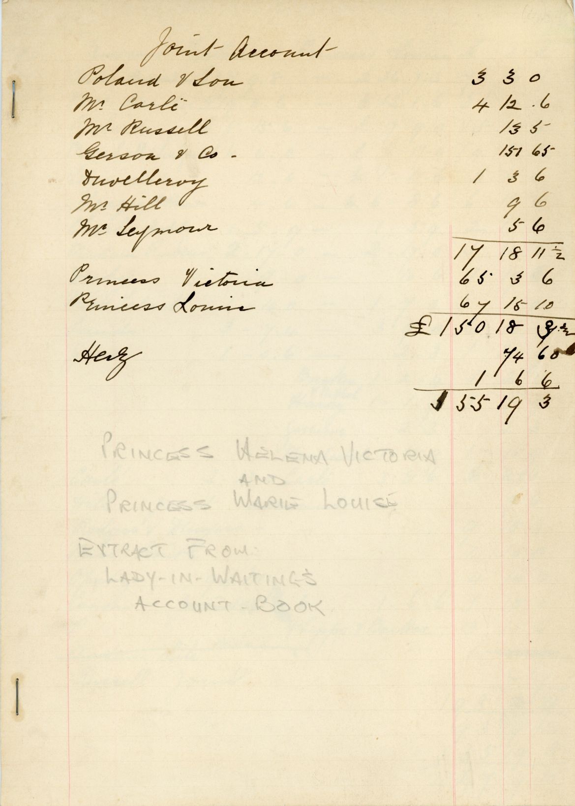 (1870-1948, Princess of Schleswig Holstein, daughter of Prince & Princess Christian, granddaughter of Queen Victoria) — Sophie Dupré Autographs