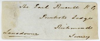 (Henry, 1818-1866, Parliamentary Under-Secretary, Foreign Office, from 1863 4th Marquis of Lansdowne) — Sophie Dupré Autographs