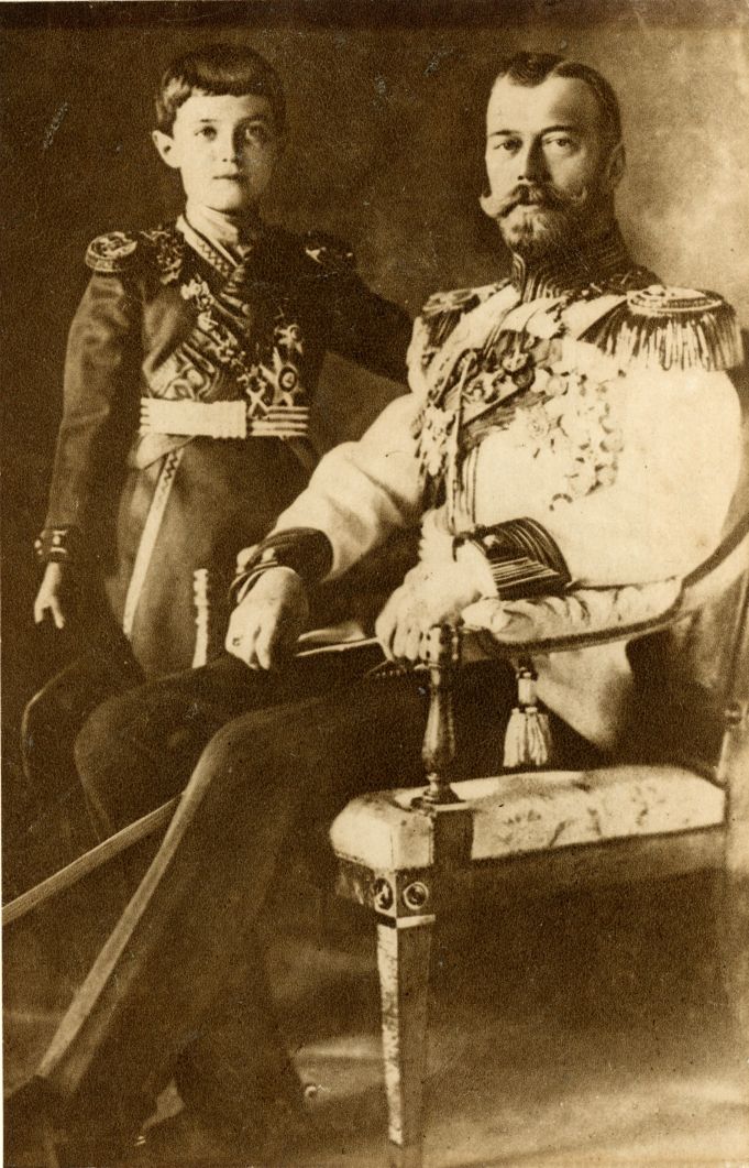 (1868-1918, Tsar of Russia from 1894, Assassinated after the Revolution) & ALEXEI (1904-1918, The Tsarevitch)] — Sophie Dupré Autographs