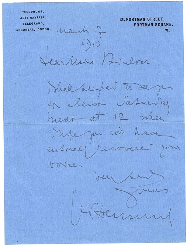(Sir George, 1850-1934, German-born Conductor, Composer, Singer and Pianist) — Sophie Dupré Autographs