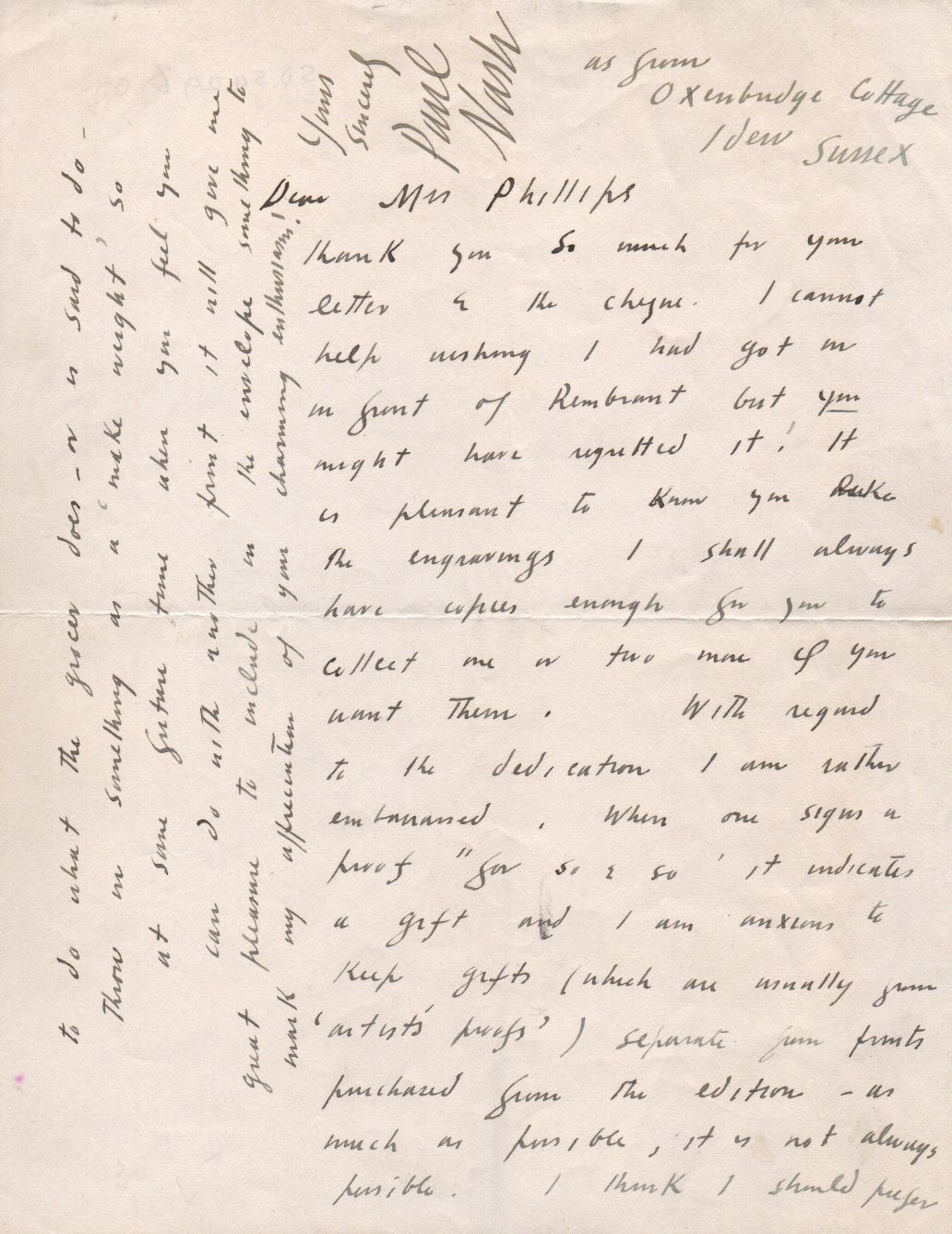 (Paul, 1889-1946, Landscape Painter, Surrealist and War Artist) — Sophie Dupré Autographs
