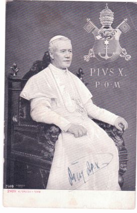 (Giuseppe Sarto, 1835-1914, from 1903 Pope, of humble origins, born in Riese near Venice, Condemned Theological Modernism in his 1907 'Pascendi' encyclical, Champion of Social Reform, Reformed the Liturgy, Canonized 1954) — Sophie Dupré Autographs
