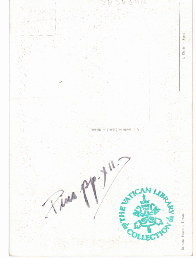 (1876-1958, Eugenio Pacelli, from 1939 Pope) — Sophie Dupré Autographs