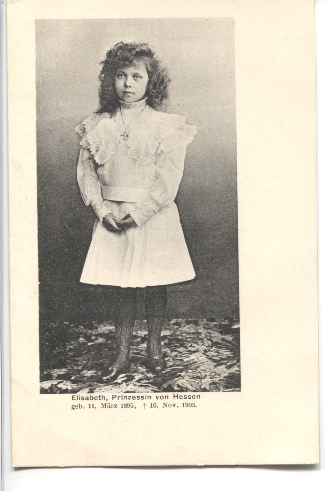 (1895-1903, only daughter of Ernst Ludwig, 1868-1937, last reigning Grand Duke of Hesse & By Rhine, 1892-1918, by his first wife, 1894-1901, Victoria Melita of Saxe-Coburg & Gotha, 1876-1936)] — Sophie Dupré Autographs
