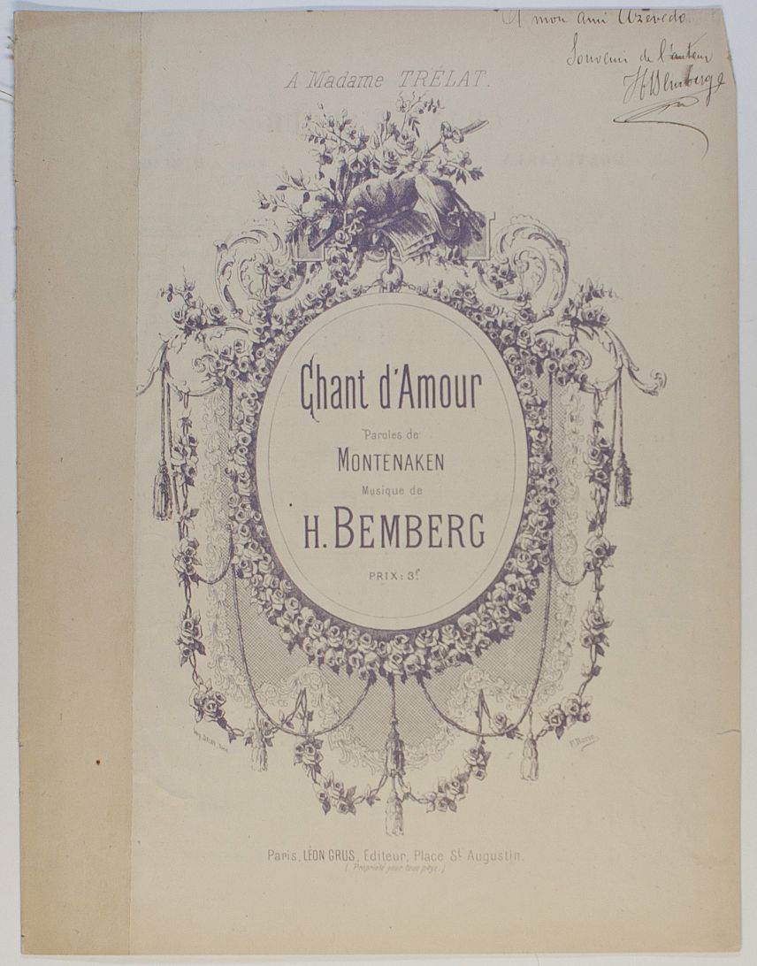 (Herman, 1859-1931, French Composer) — Sophie Dupré Autographs
