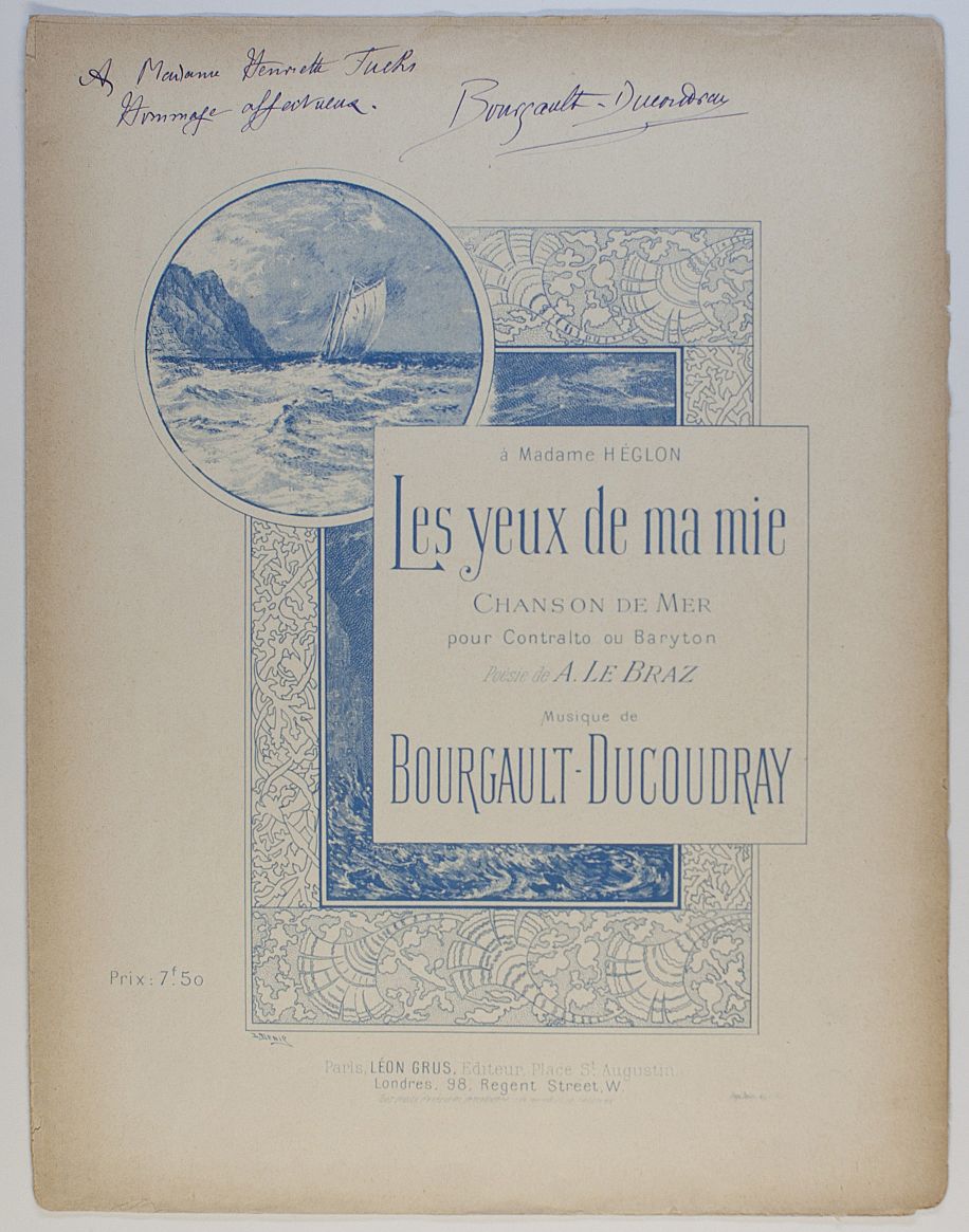 (Louis Albert, 1840-1910, Breton Composer & Scholar) — Sophie Dupré Autographs