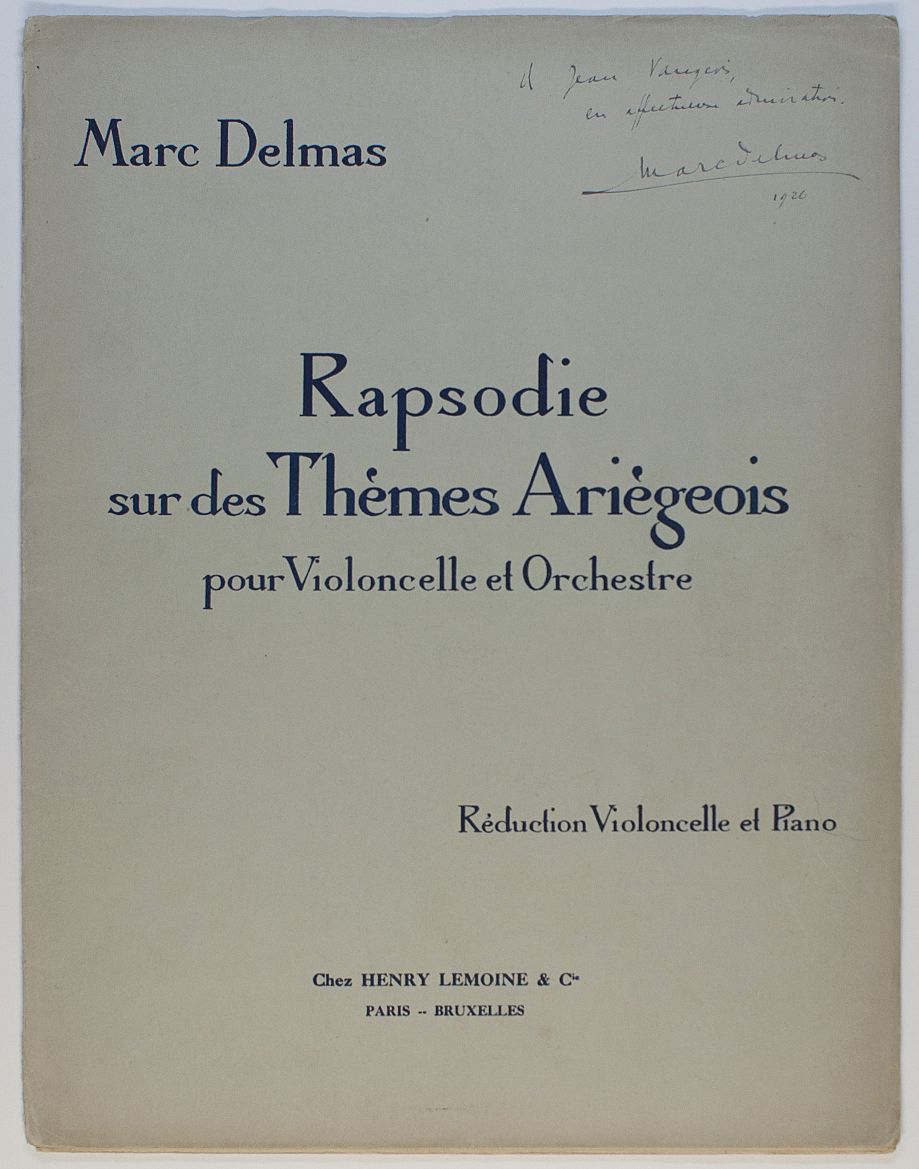 (Marc, 1886-1931, French Composer) — Sophie Dupré Autographs