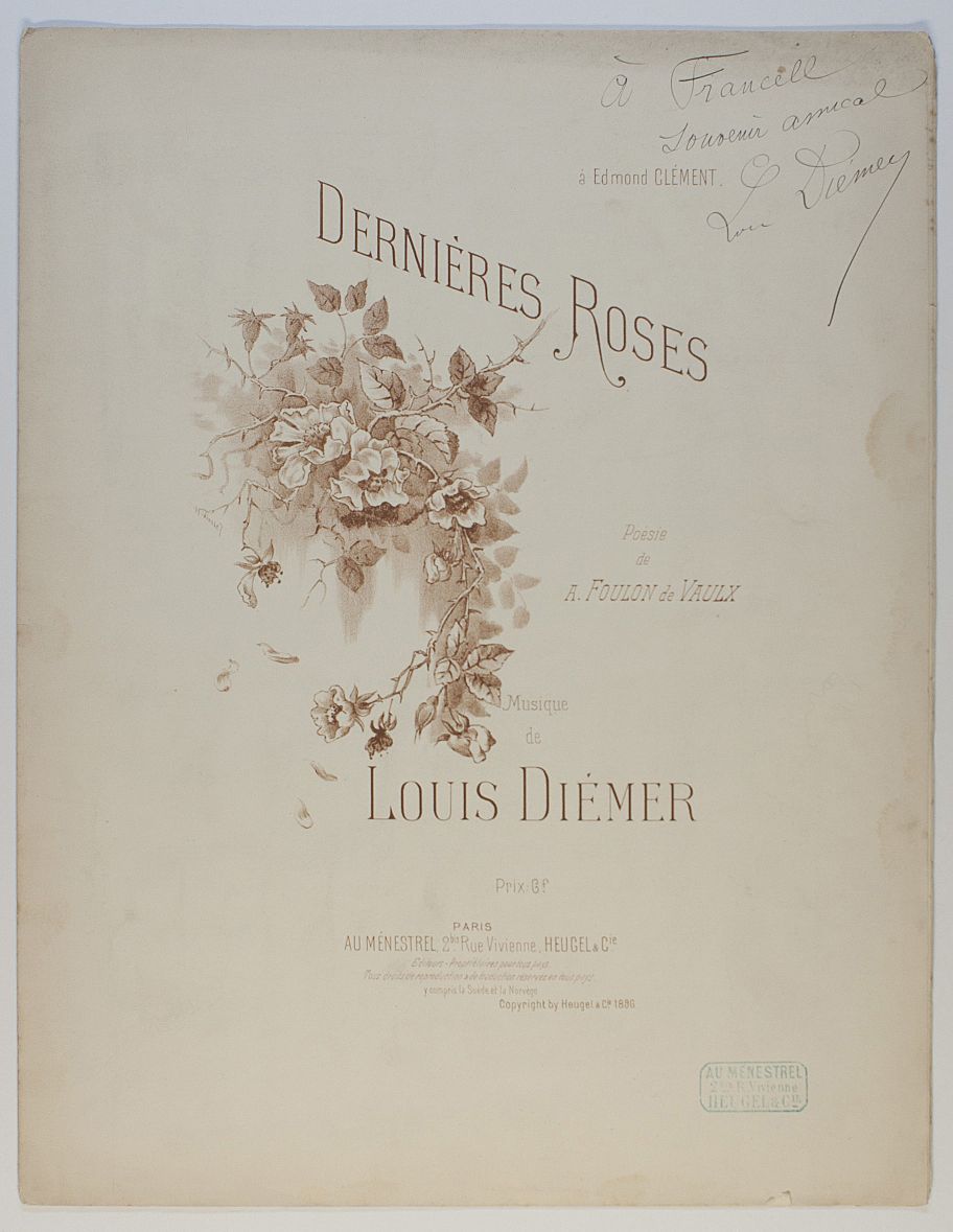 (Louis, 1843-1919, French Pianist & Composer) — Sophie Dupré Autographs