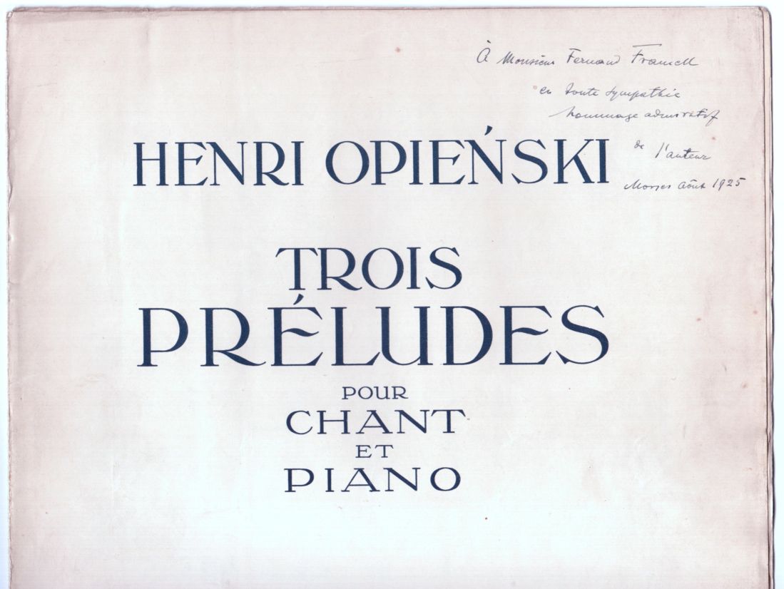 (Henryk, 1870-1942, Polish Conductor, Musicologist & Composer) — Sophie Dupré Autographs