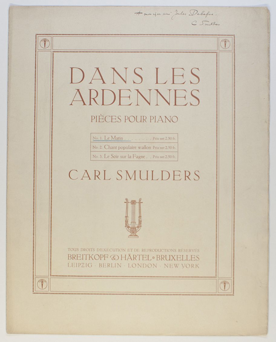 (Carl, 1863-1934, Dutch Composer, Professor at Liège, Author, Critic & Scientist) — Sophie Dupré Autographs