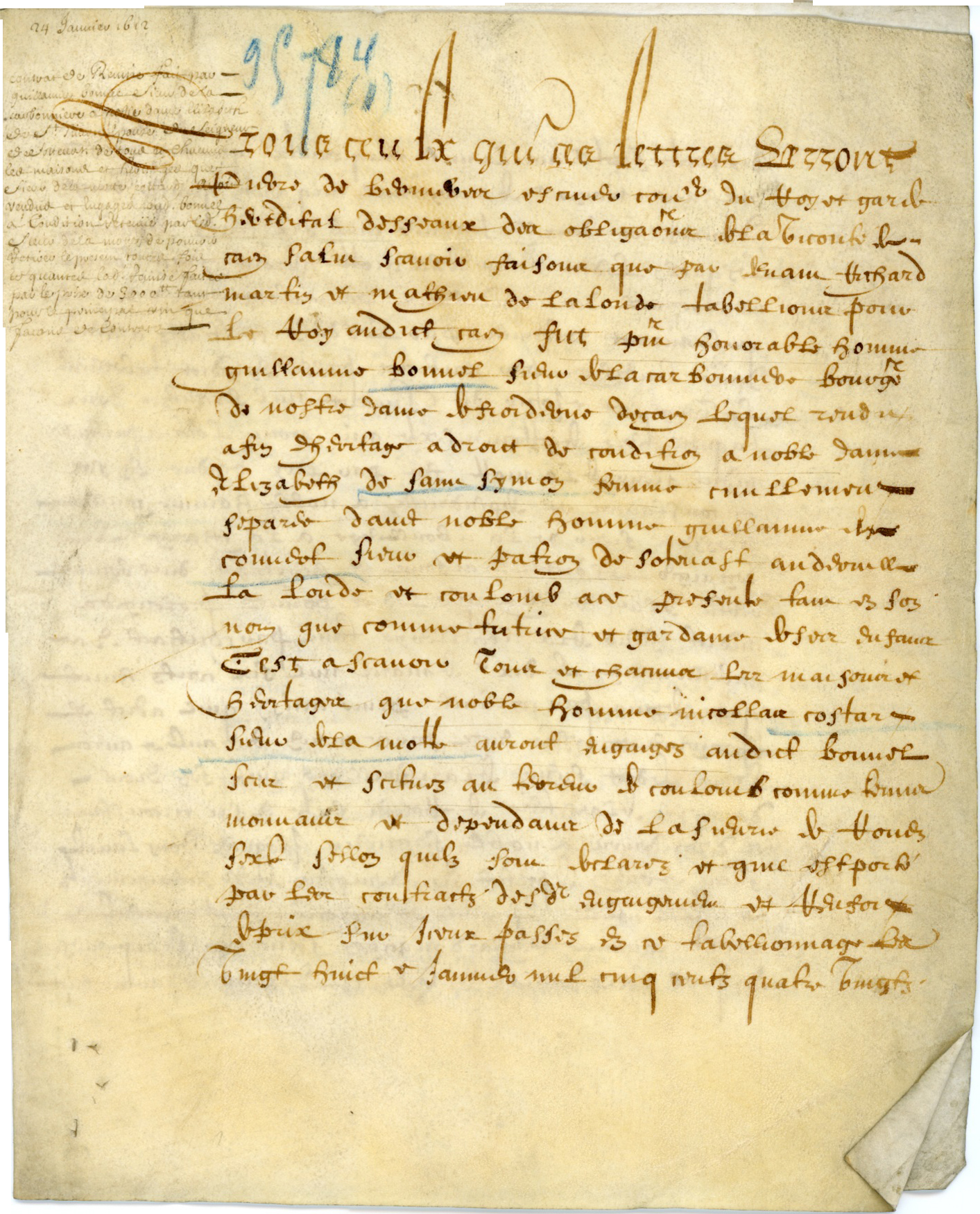 (Richard, and RUETTE, Royal Notaries at Caen, Normandy) — Sophie Dupré Autographs