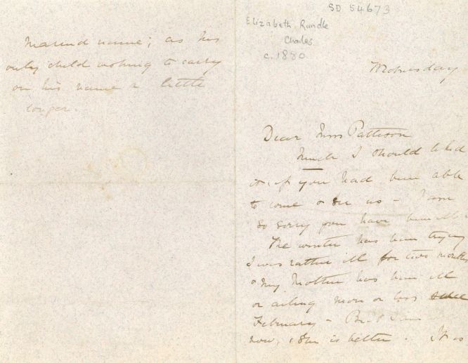 (Elizabeth Rundle, 1828-1896, Historical Novelist, Hymn Writer and Translator) — Sophie Dupré Autographs
