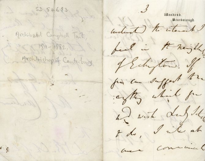 (Archibald Campbell, 1811-1882, from 1868 Archbishop of Canterbury) — Sophie Dupré Autographs