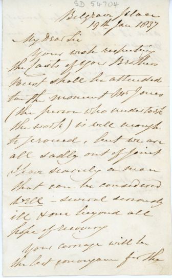 (Sir Francis Legatt, 1781-1841, Sculptor) — Sophie Dupré Autographs