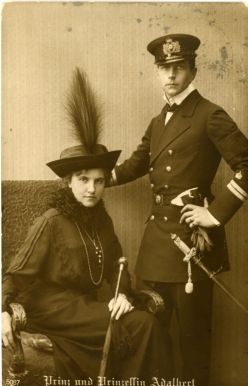 (Prince, 1884-1948, 3rd son of Kaiser Wilhelm II) and ADELHEID (1891-1971, née Princess of Saxe-Meiningen, his wife, 1914)] — Sophie Dupré Autographs