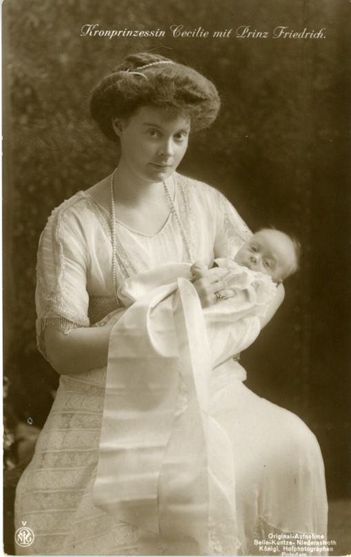 (1886-1954, Daughter of Friedrich Franz III, Grand Duke of Mecklenburg-Schwerin, wife, 1905, of Crown Prince Wilhelm of Germany) and her 4th son FRIEDRICH (1911-1966)] — Sophie Dupré Autographs