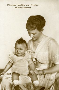 (Princess, 1898-1983, daughter of Prince Eduard, Duke, 1918, of Anhalt) and wife, 1916-1920, of Prince Joachim, 1890-1920, youngest son of Kaiser Wilhelm II) and her only son Prince FRANZ JOSEPH (1916-1975)] — Sophie Dupré Autographs