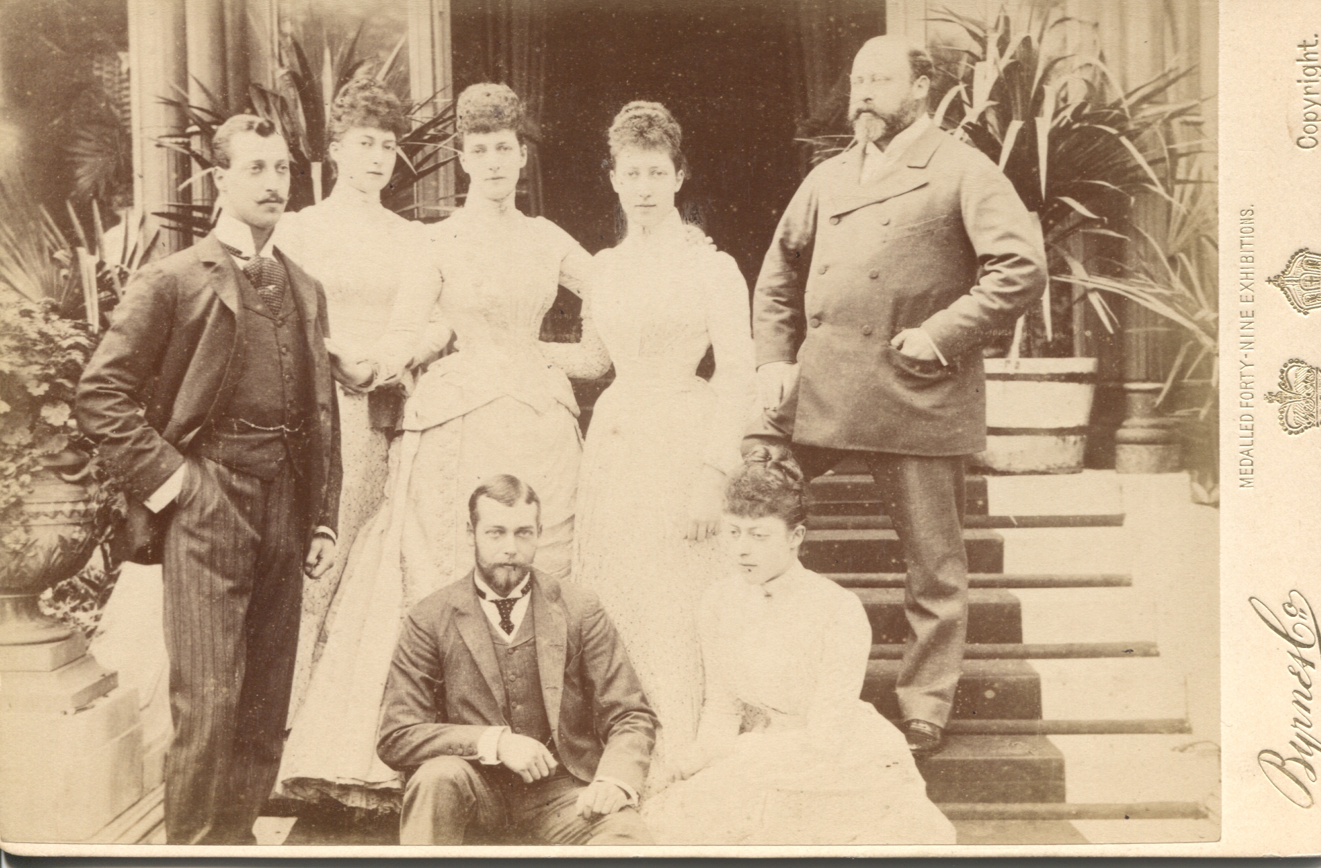 (1841-1910, King of Great Britain), ALEXANDRA (of Denmark, 1844-1925, his Queen), his sons ALBERT VICTOR (1864-1892) & GEORGE (V, 1865-1936), and his daughters Princesses VICTORIA ALEXANDRA (1868-1935), LOUISE (1867-1931) and MAUD (1869-1938, Queen of Haakon VII)] — Sophie Dupré Autographs