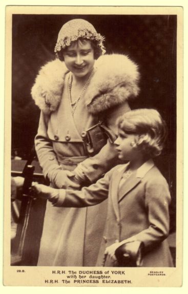 (The Queen Mother, 1900-2002, Queen of George VI) & her daughter ELIZABETH (b. 1926, Queen of Great Britain)] — Sophie Dupré Autographs