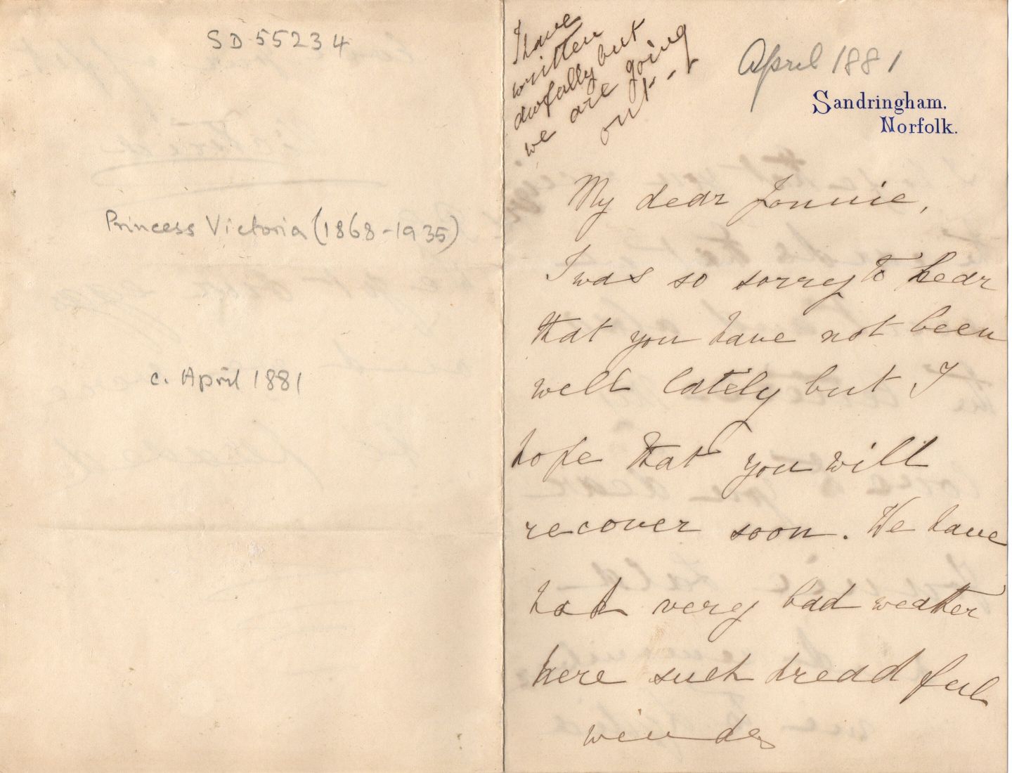 (1868-1935, Princess, Daughter of Edward VII & Alexandra) — Sophie Dupré Autographs
