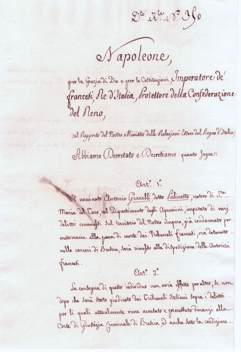 (1769-1821, Emperor of the French) — Sophie Dupré Autographs