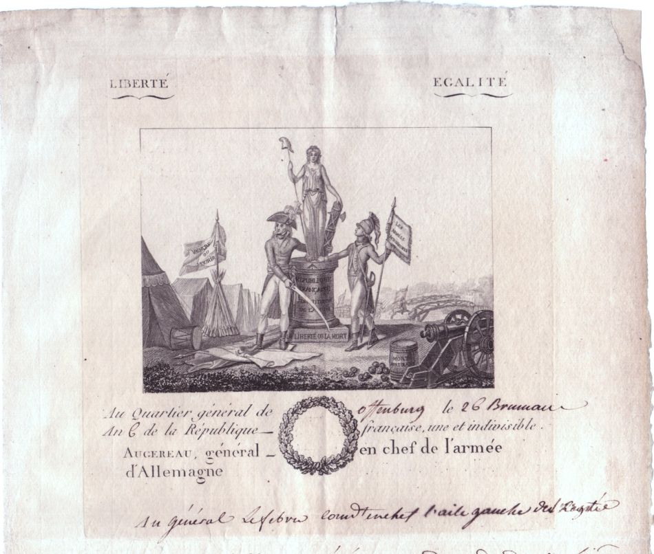 (Pierre, 1757-1816, Marshal of the French Empire, 1804, 1st Duke of Castiglione, 1808) — Sophie Dupré Autographs