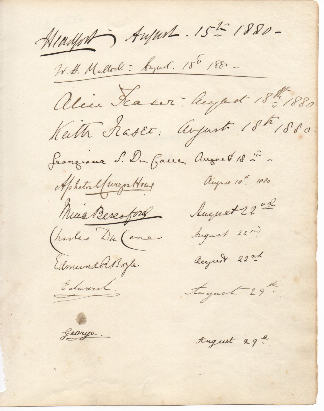 (Christian Edward, Duke of Clarence, 1864-1892, Eldest Son of Edward VII) and his brother GEORGE V (1865-1936, King of Great Britain) — Sophie Dupré Autographs