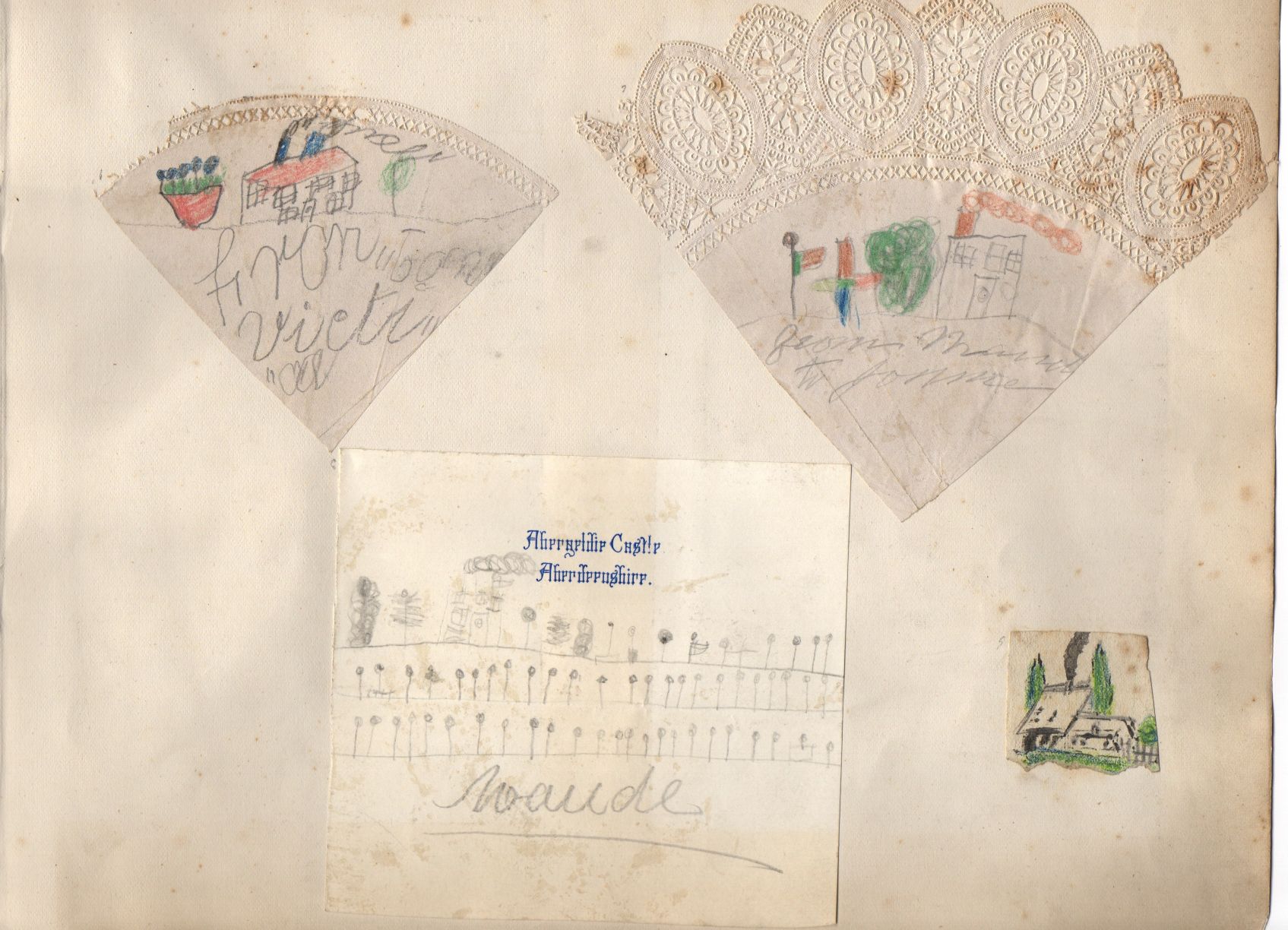 (1867-1931, Princess Royal, Duchess of Fife, daughter of Edward VII & Queen Alexandra), and her sisters VICTORIA ALEXANDRA (1868-1935, Princess) & MAUD (1869-1938, Queen of Norway) — Sophie Dupré Autographs