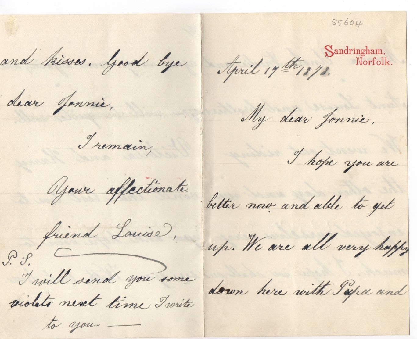(1867-1931, Princess Royal, Duchess of Fife, daughter of Edward VII & Queen Alexandra) — Sophie Dupré Autographs