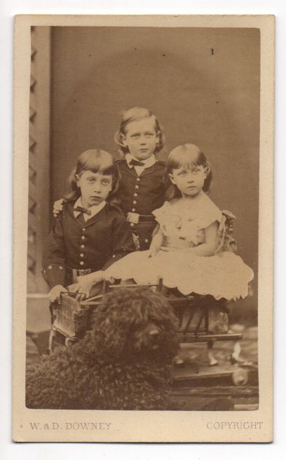 (Christian Edward, Duke of Clarence, 1864-1892, Eldest Son of Edward VII), his brother GEORGE V (1865-1936) and sister LOUISE ( 1867-1931, Duchess of Fife)] — Sophie Dupré Autographs