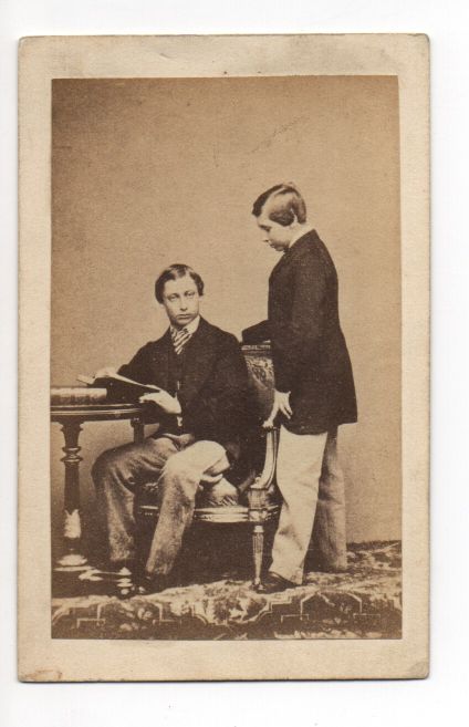 (1841-1910, King of Great Britain) and his brother ALFRED (Duke of Edinburgh & Saxe-Coburg Gotha, 1844-1900, 2nd Son of Queen Victoria, Admiral of the Fleet)] — Sophie Dupré Autographs